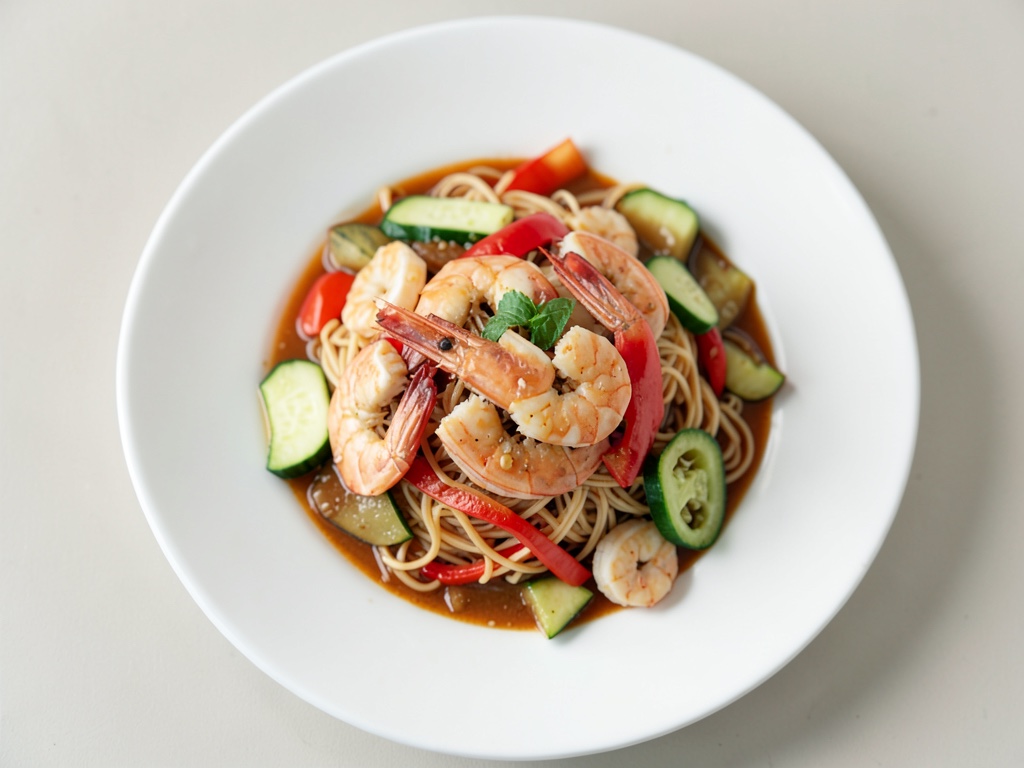 Pad Kee Mao mit Garnelen