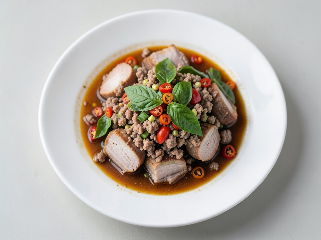 Pad Krapow mit Schweinefleisch