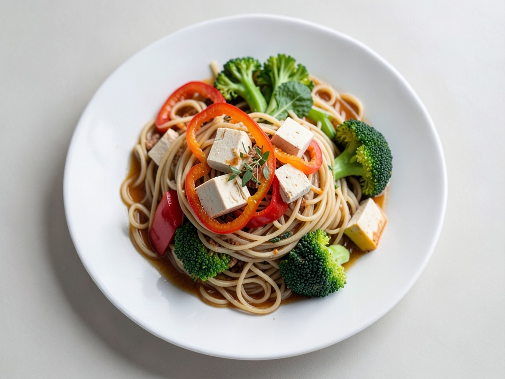 Pad See Ew mit Tofu und Gemüse