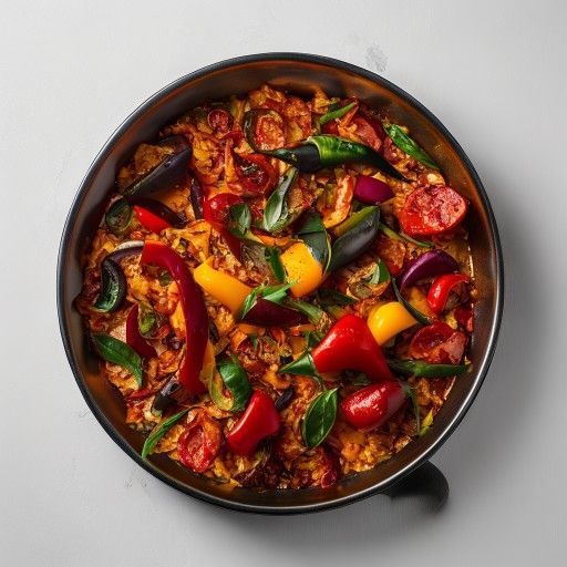 Paella Vegetariana Veloce con Peperoni