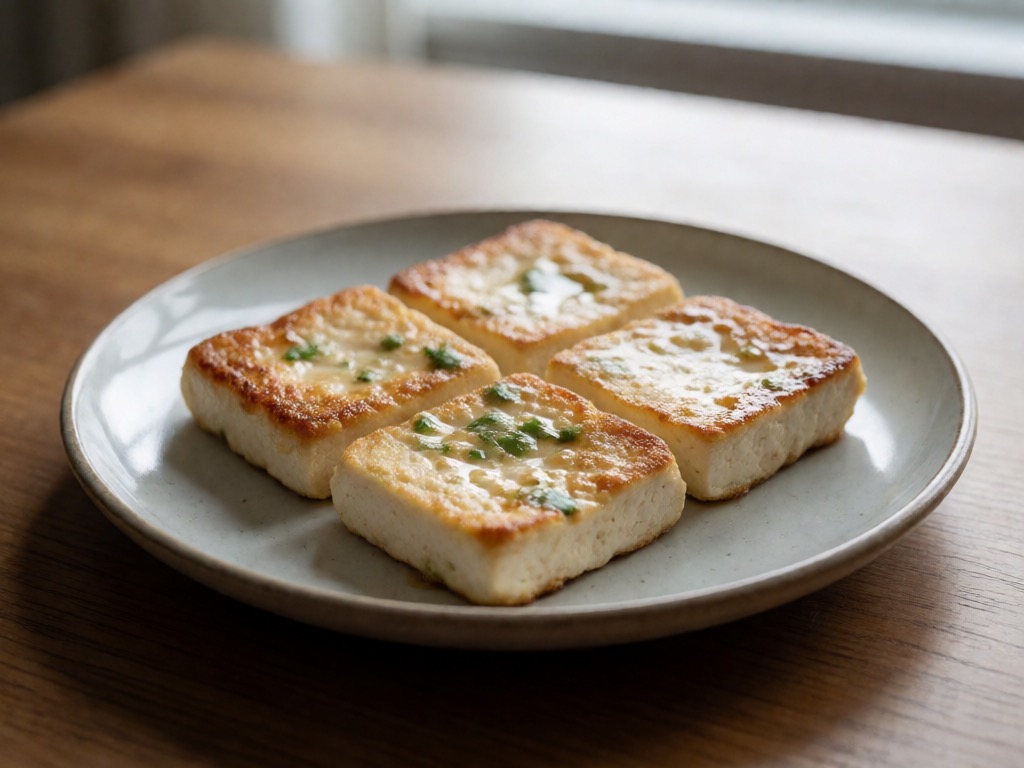 Gebratener Tofu mit Koriander-Sriracha-Sauce
