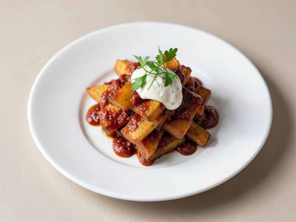 Schnelle Kartoffel-Streifen mit Chili-Joghurt