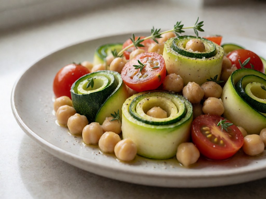 Kalte Pasta-Bohnen-Salat mit Zitrone und Thymian
