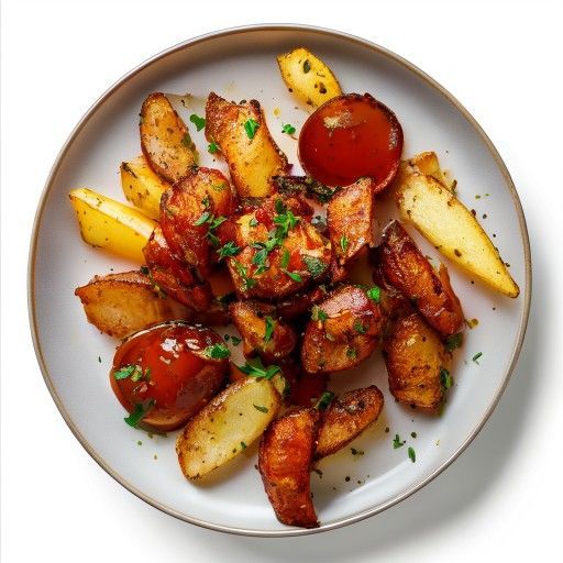 Patatas Bravas clásicas con salsa de tomate casera