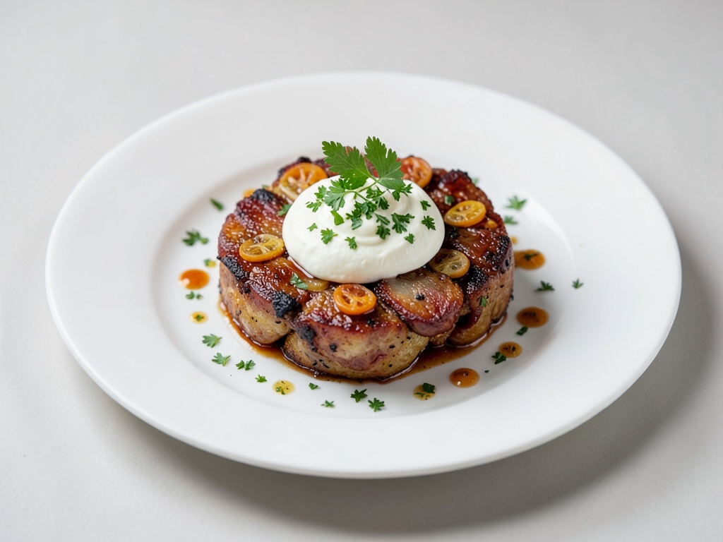 Patatas Bravas rotas con yogur de ajo