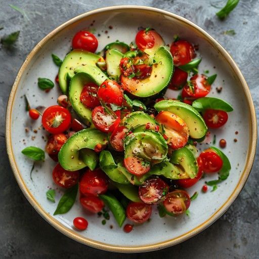 Insalata di piselli e avocado