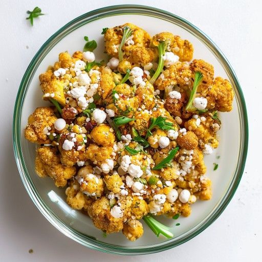 Geröstete Blumenkohl-Kichererbsen Bowl mit Pimenton