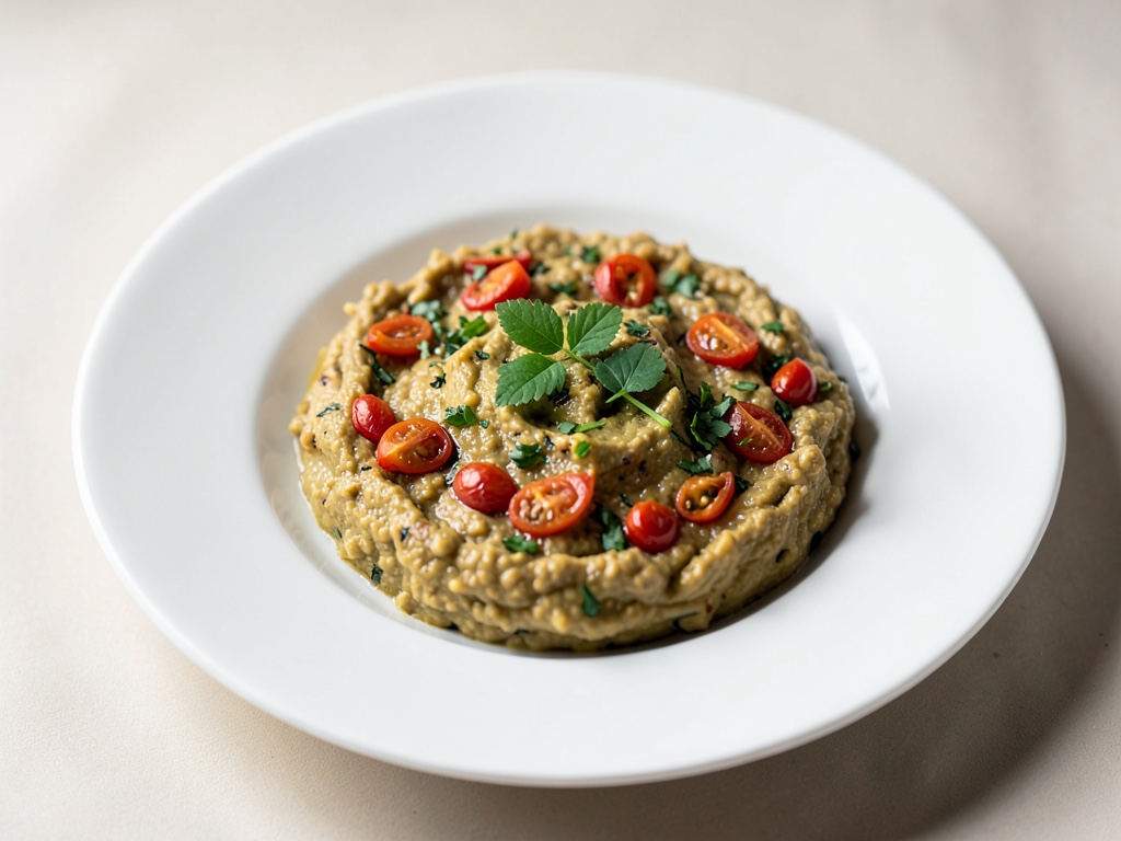 Guiso de Hummus con Pimientos Asados (Vegetariano)