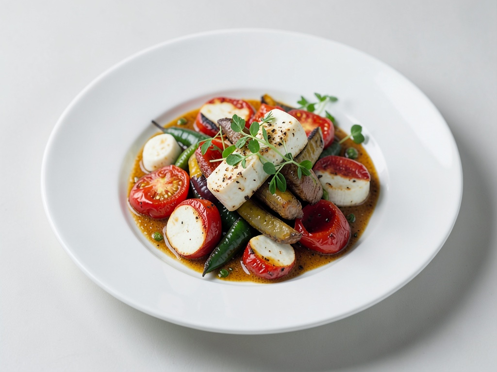 Blitz-Spanische Paprika mit Halloumi