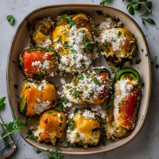Spanische Ofen-Paprika mit Hack und Reis (Turcos-Stil)