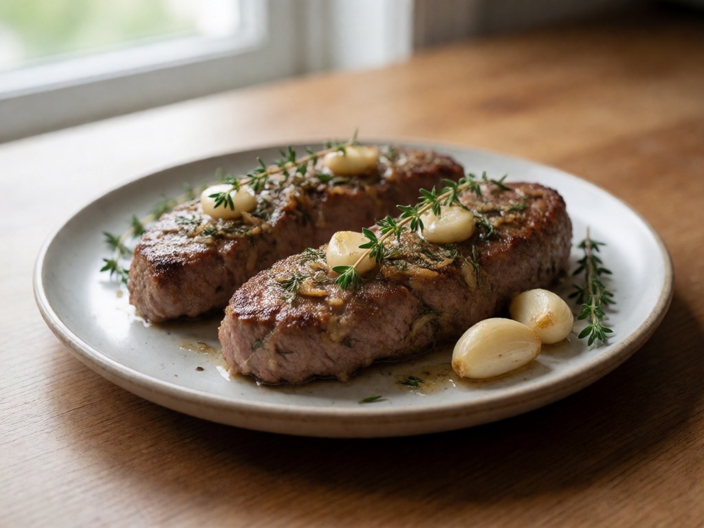 Schweinefilet mit Knoblauch und Thymian in der Heißluftfritteuse