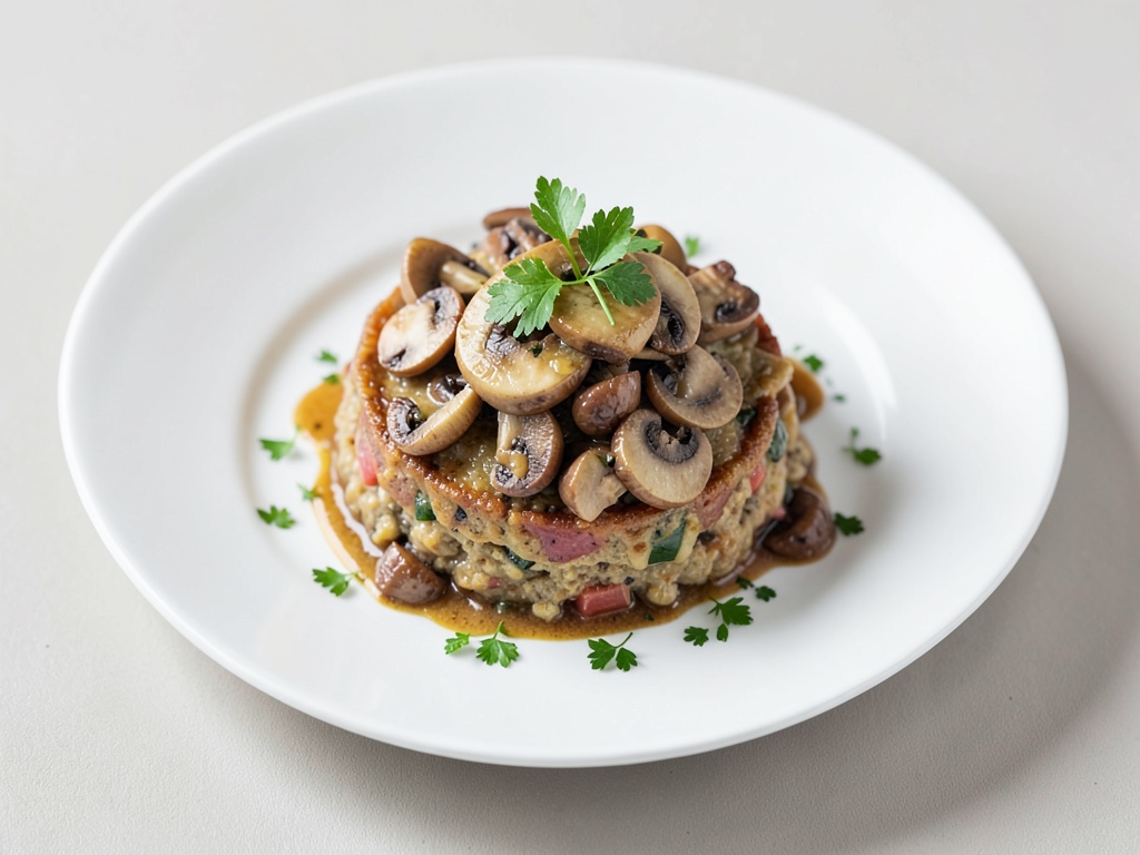 Fleischlose Hachis Parmentier mit Champignons