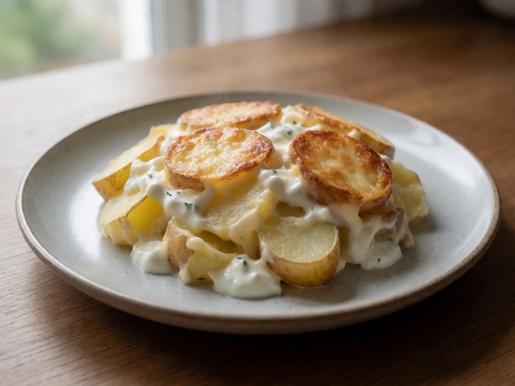 Kartoffel-Käse-Auflauf in der Heißluftfritteuse