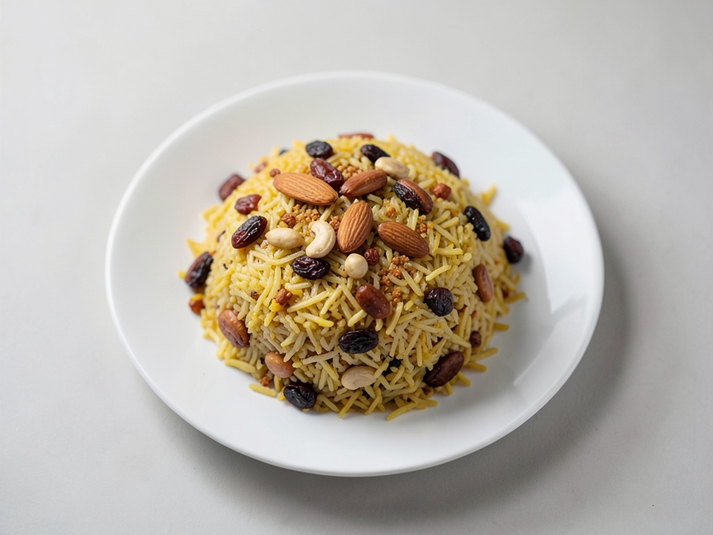 Pulao mit Nüssen und Rosinen