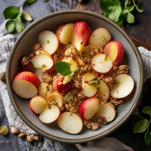 Quark mit Früchten und Nüssen
