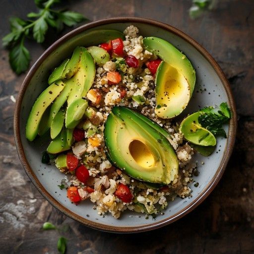 Quinoa-Bowl mit Hähnchen und Avocado