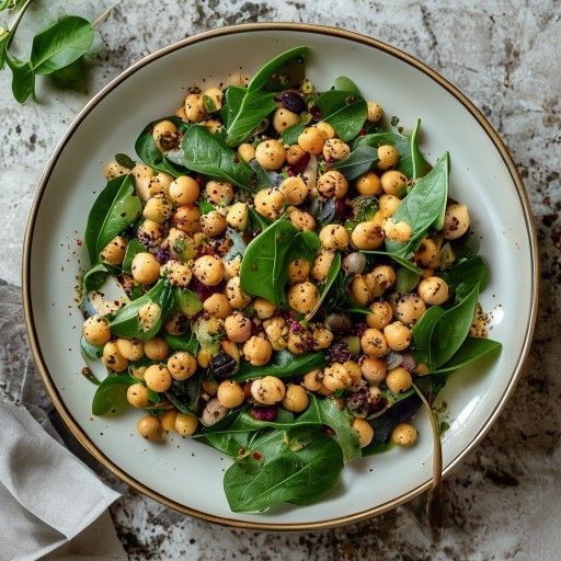 Insalata di quinoa con spinaci e ceci