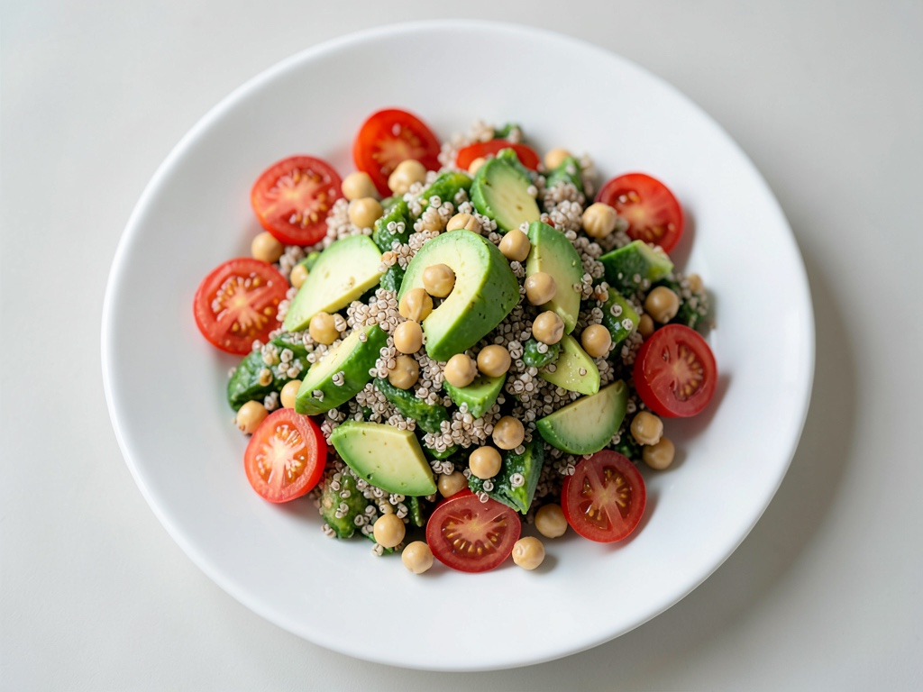 Insalata di quinoa con avocado e ceci