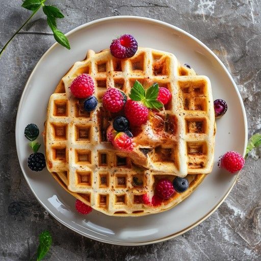Himbeer-Waffeln