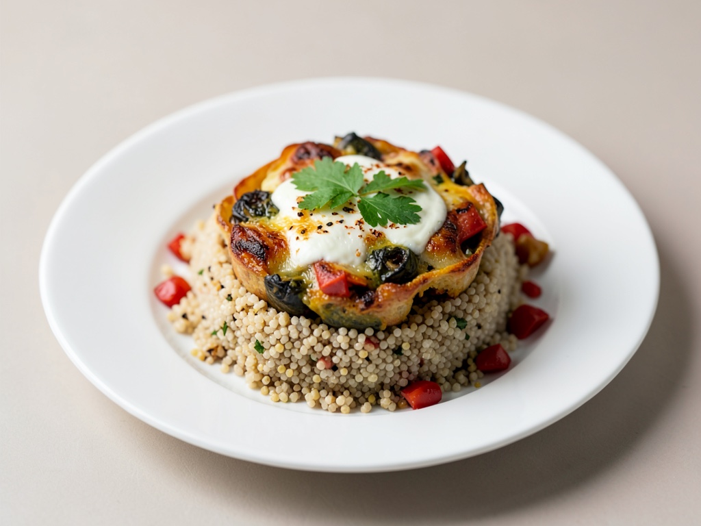 Ratatouille-Gratin-Bowl mit Quinoa