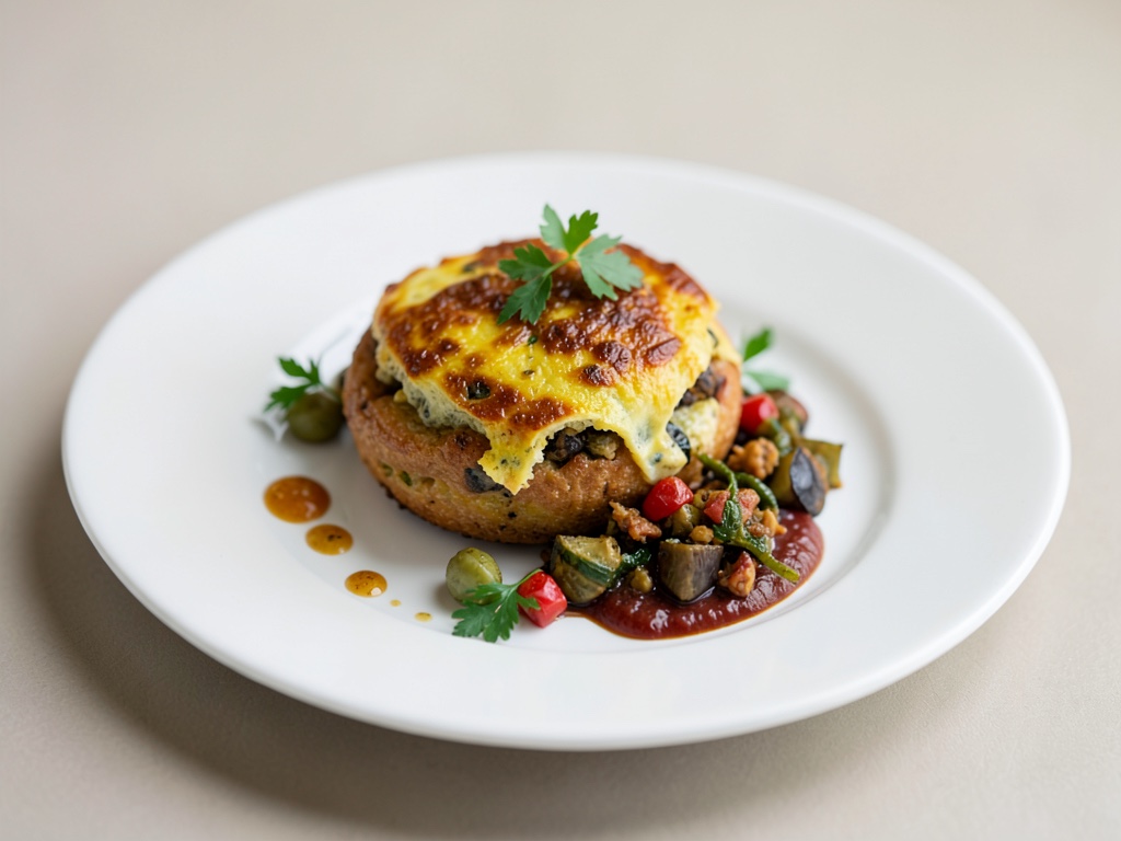 Tortilla de Flammkuchen con Ratatouille