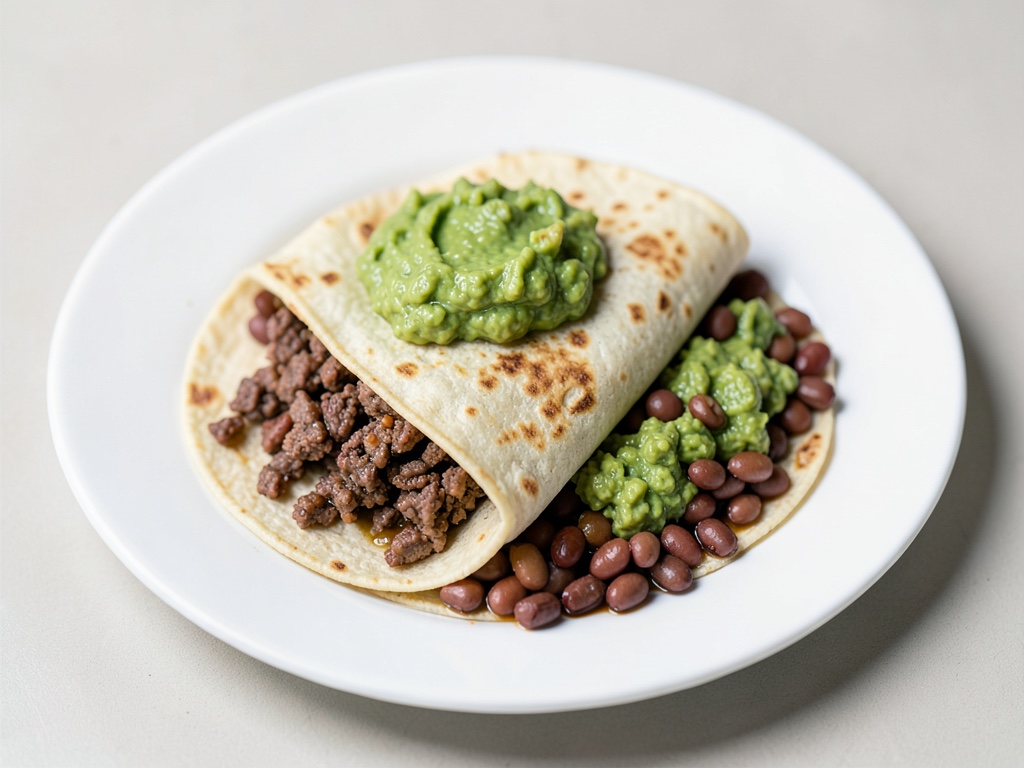 Rindfleisch-Burrito mit Guacamole