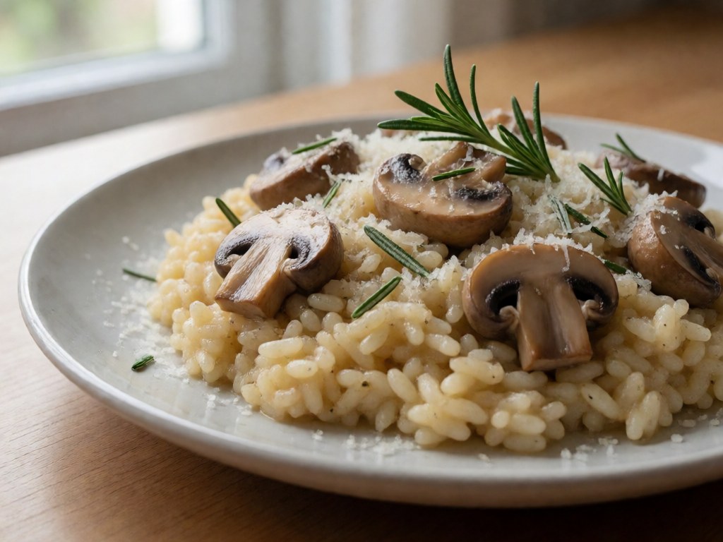 Cremiges Champignon-Risotto