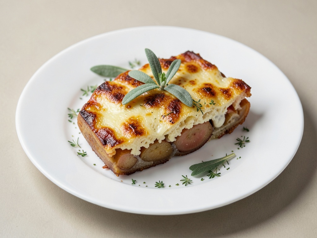 Geröstetes Pastinaken-Apfel-Gratin mit Salbei