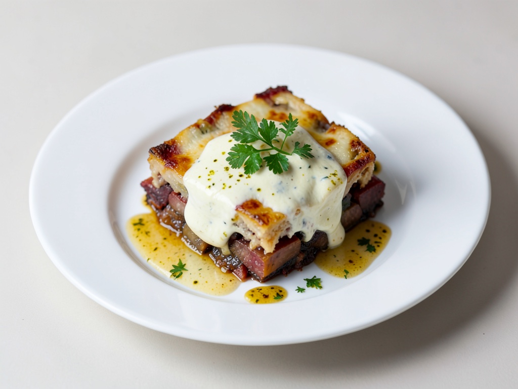 Roots-Gemüse-Gratin mit Senf-Sahne