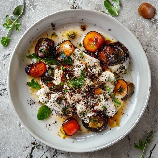 Geröstetes Gemüsesalat mit Mozzarella und Balsamico