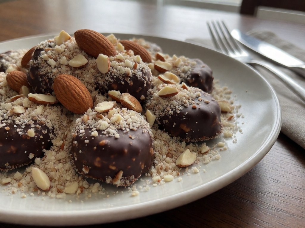 Selbstgemachte Rocher-Style Pralinen