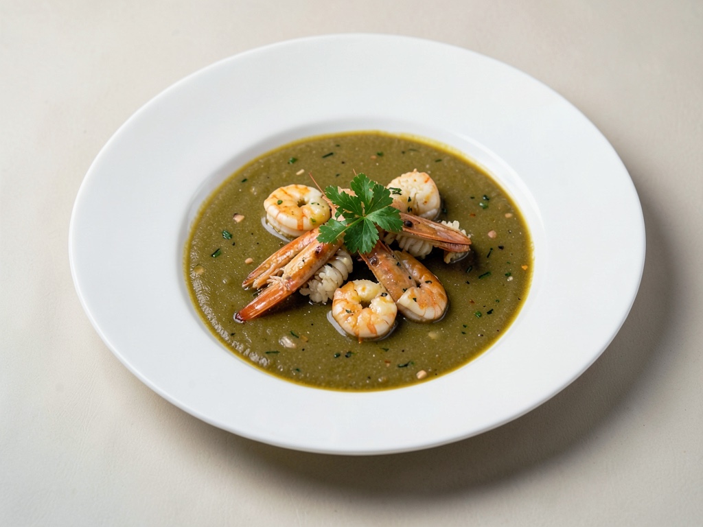 Caldo de mariscos con romero