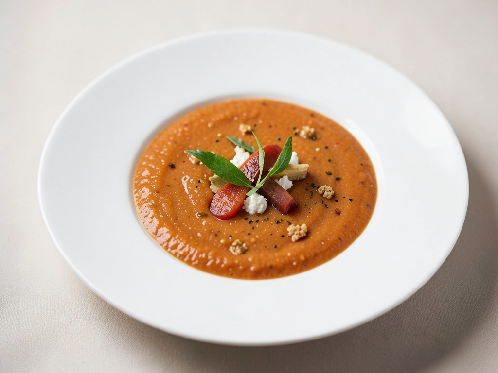 Sopa rústica de zanahoria y albaricoque con jengibre