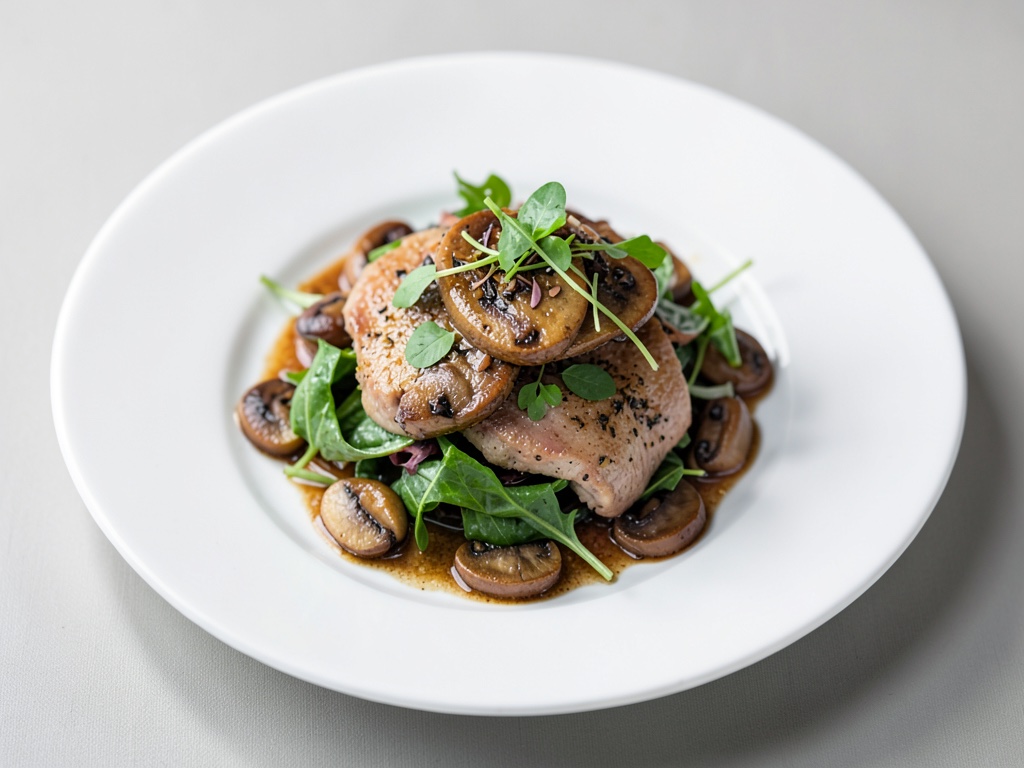 Insalata di Funghi e Fegato d'Anatra