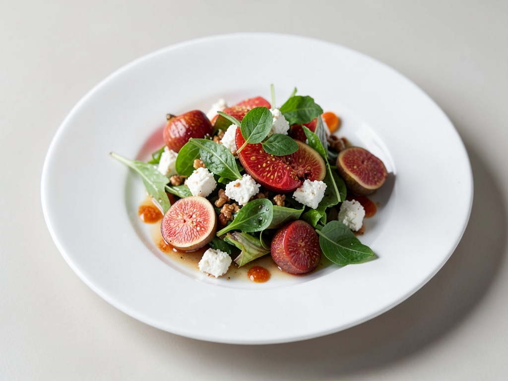 Insalata autunnale di fichi e formaggio di capra