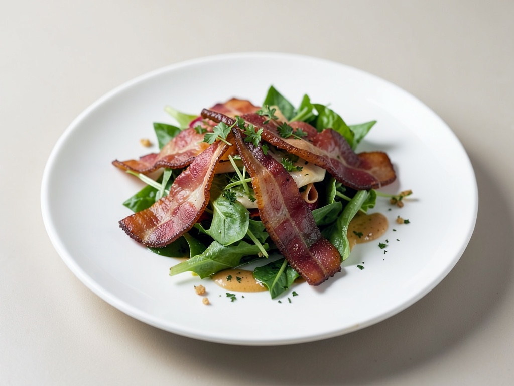 Insalata Lionesse con pancetta croccante