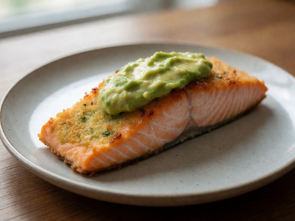 Lachsfilet mit Avocado-Creme aus dem Airfryer
