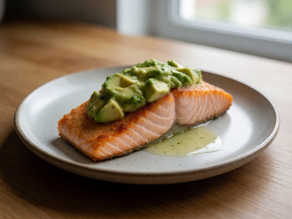 Lachsfilet mit Avocado-Citronen-Salsa im Airfryer