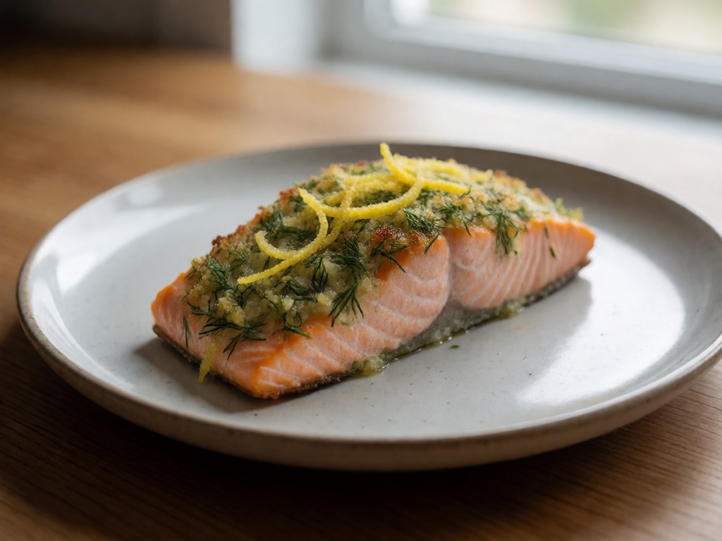 Lachsfilet mit Zitronen-Dill-Kruste im Airfryer