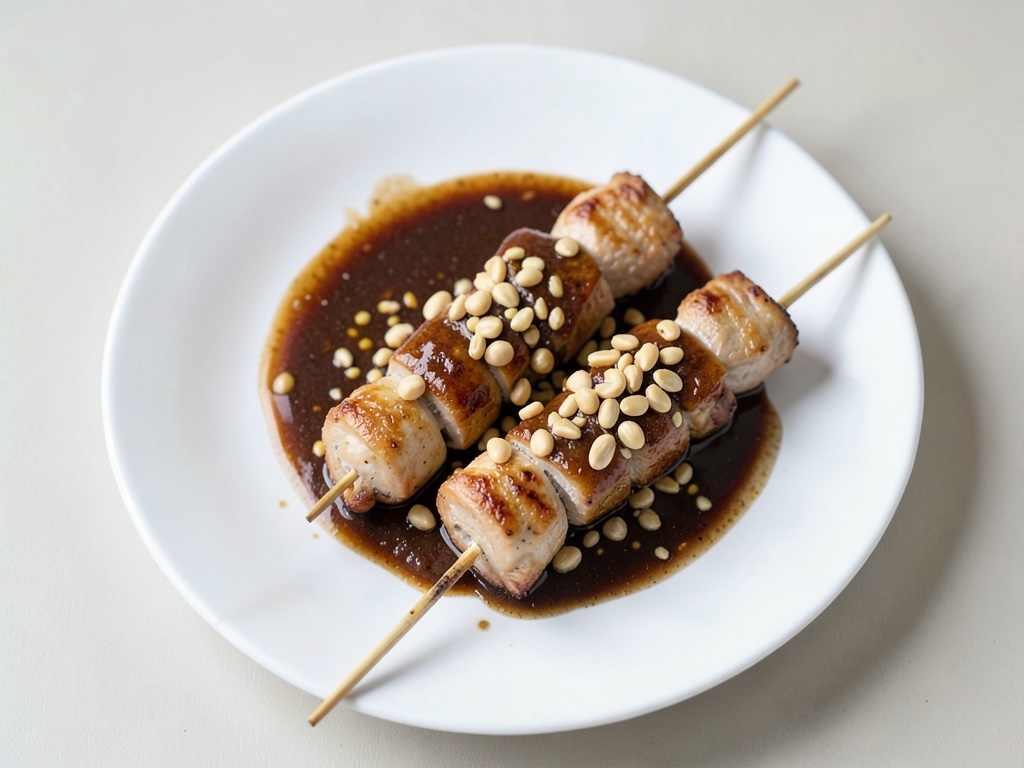 Sate - Indonesische Spieße mit Erdnuss-Sauce