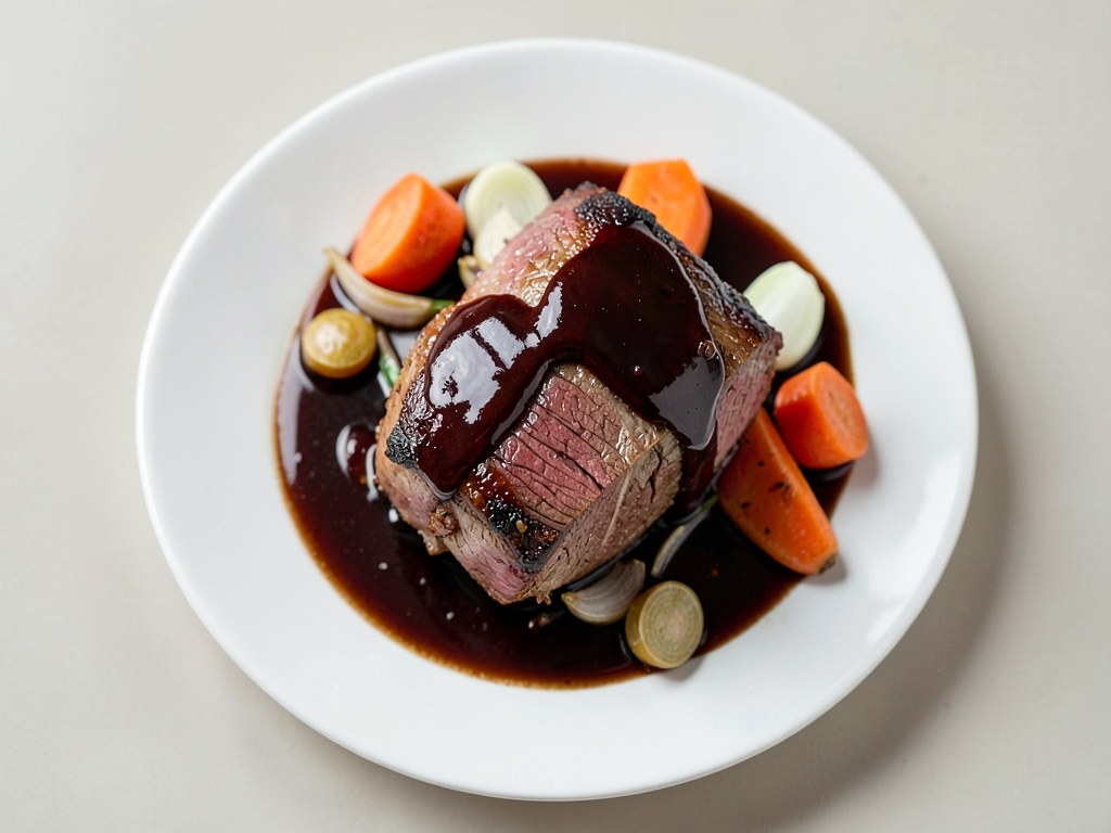 Sauerbraten mit Dunkelbiersoße