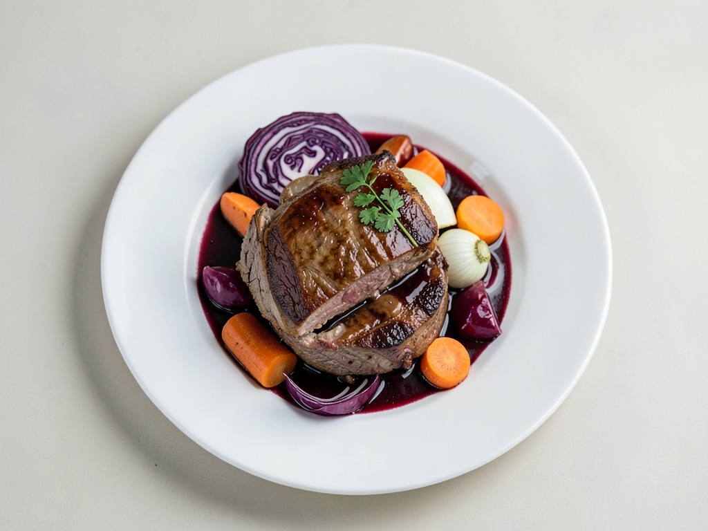 Sauerbraten mit Rotkohl
