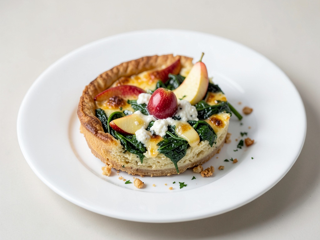 Quiche autunnale con mele, spinaci e gorgonzola