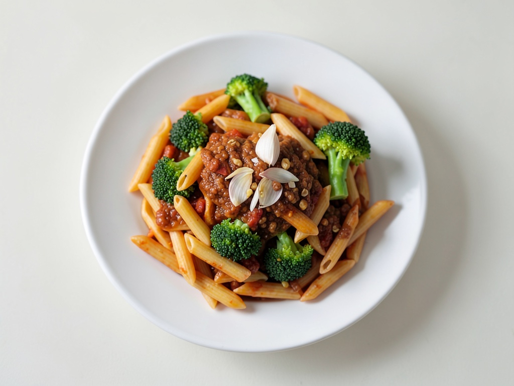 Scharfe Gochujang-Pasta mit Brokkoli