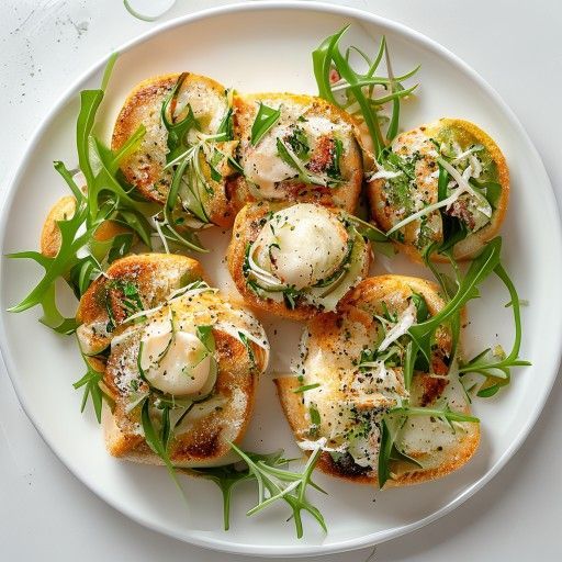 Rápidos Crostini con Rucola y Parmesano