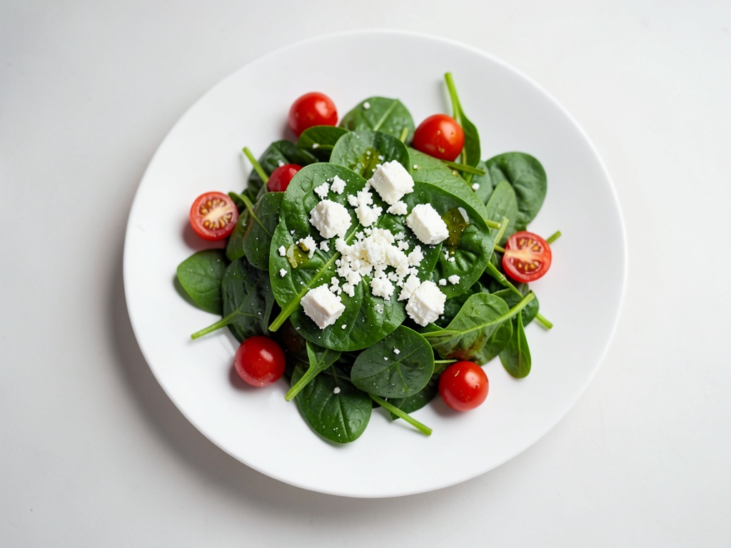 Insalata veloce di spinaci con feta