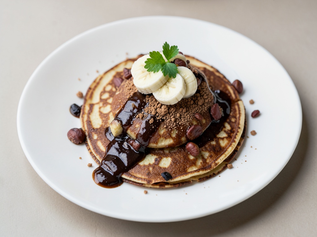 Schokolinsen-Crêpes mit Banane