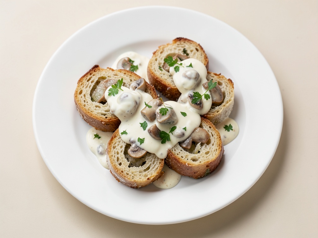 Semmelknödel mit Pilzrahmsauce