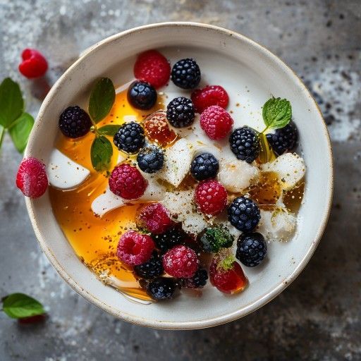 Skyr-Bowl mit Beeren und Honig