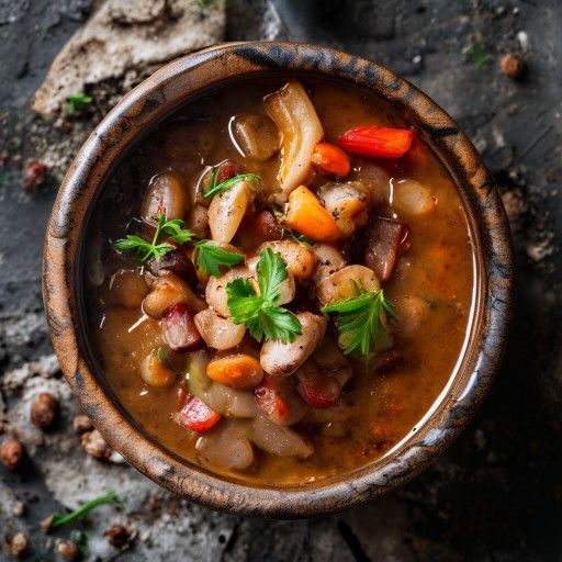 Verdure de judías y colinabo en conserva (estilo Ribollita)